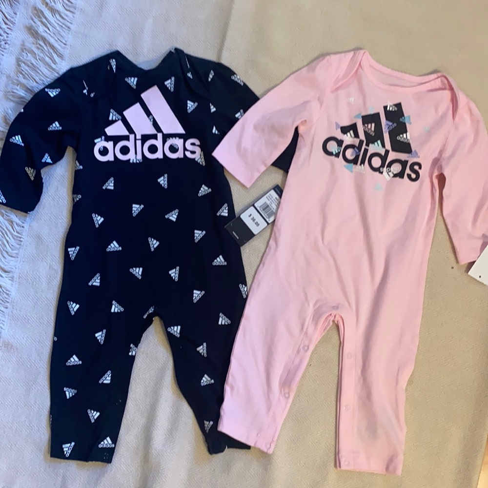 12 mo Baby girl Adidas Onsies